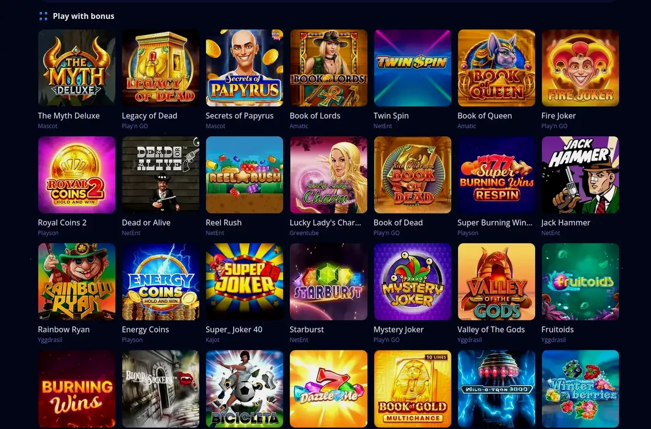 Игровой интерфейс Чудо Слот
